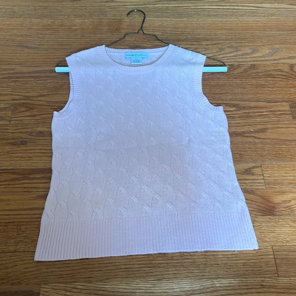Wendy B Chasmere Women’s Pink Sweater Vest Size P/P